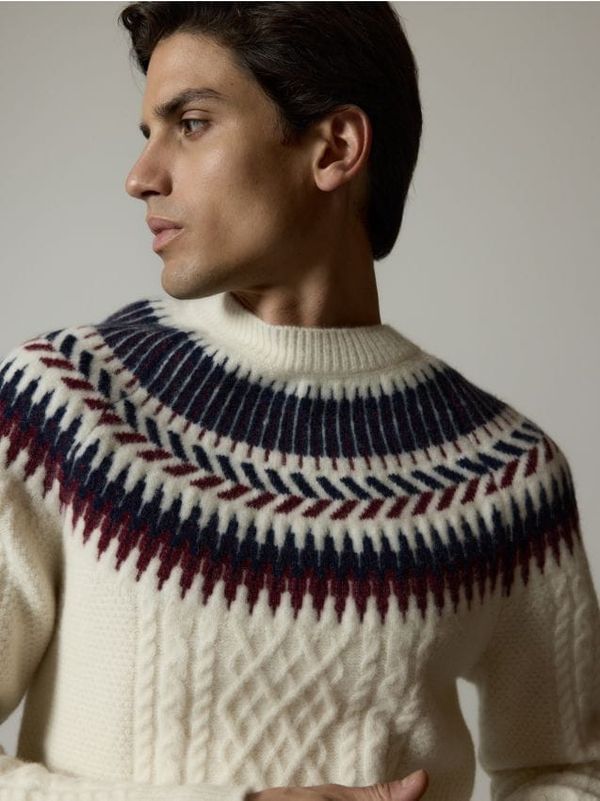 Reserved Reserved - Džemper od mješavine vune - šaren