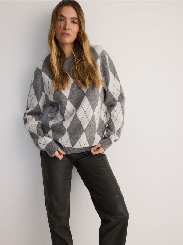 Reserved Reserved - Džemper od mješavine vune - srednjesivo