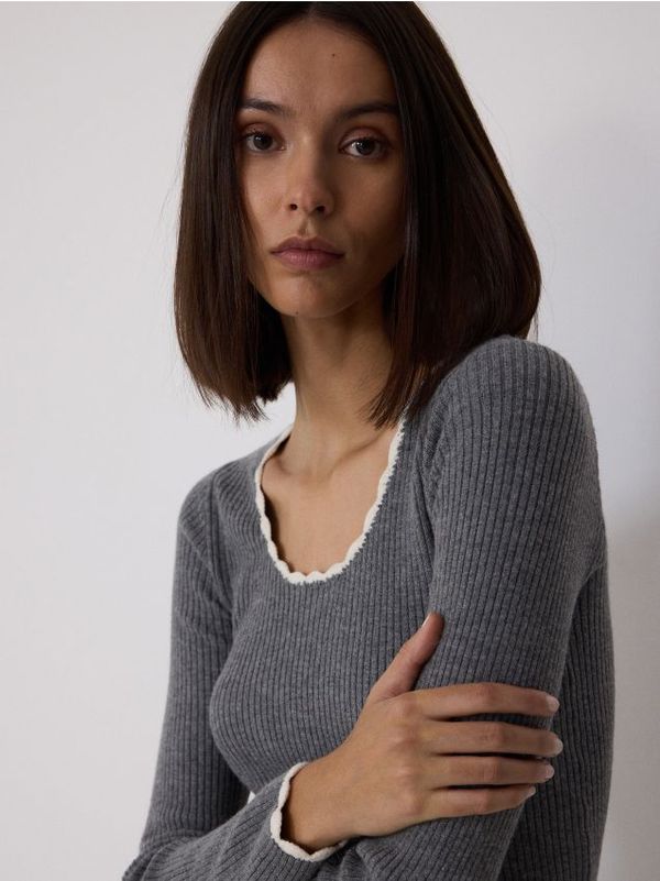 Reserved Reserved - Džemper od mješavine vune - srednjesivo