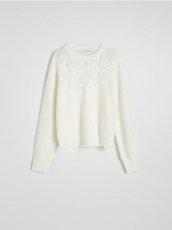 Reserved Reserved - Džemper s aplikacijom - boja kože