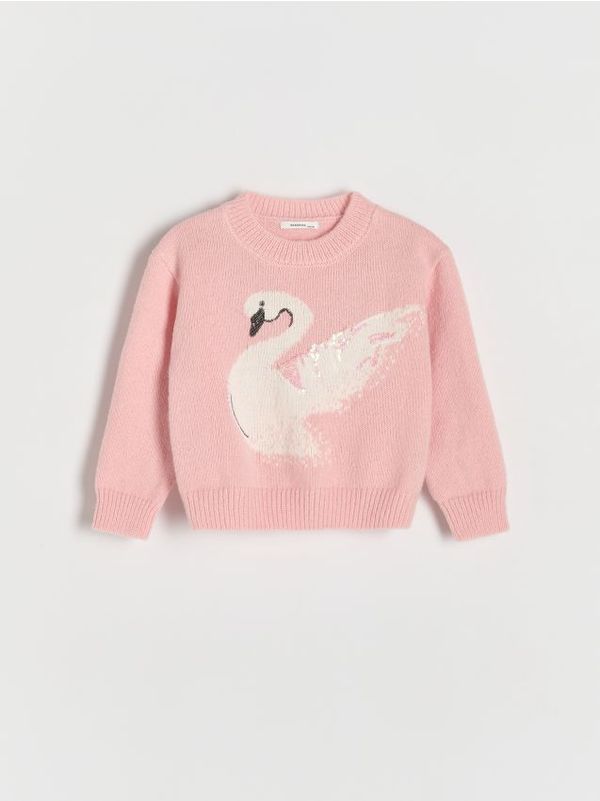 Reserved Reserved - Džemper s aplikacijom - ružičasta
