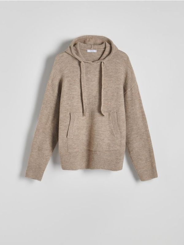 Reserved Reserved - Džemper s kapuljačom - boja kave
