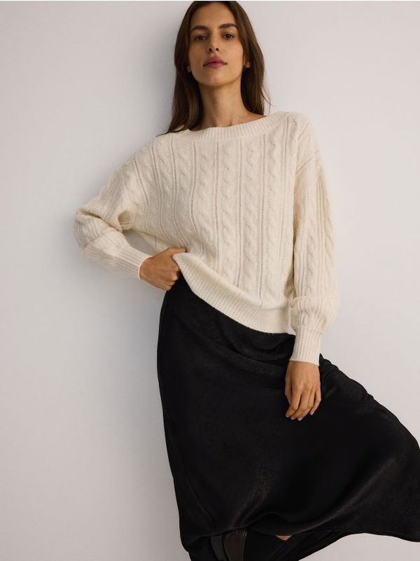 Reserved Reserved - Džemper s rukavima kimono - boja kože