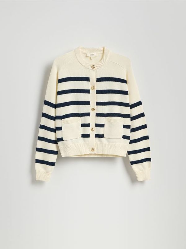 Reserved Reserved - Džemper s ukrasnim gumbima - mornarsko plava