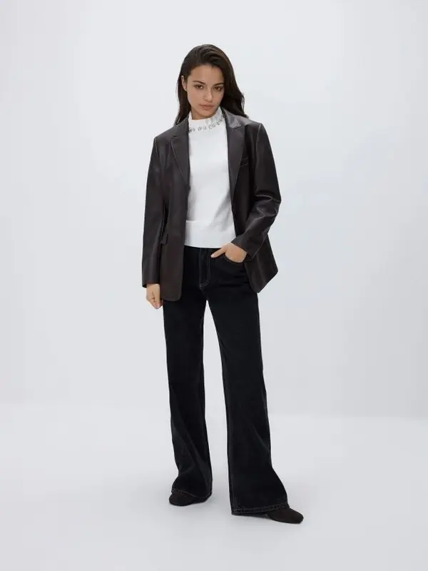 Reserved Reserved - Džemper s ukrasnom aplikacijom - boja kože