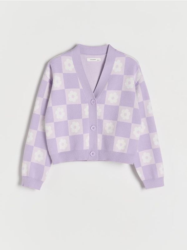 Reserved Reserved - Džemper s uzorkom - boja lavande