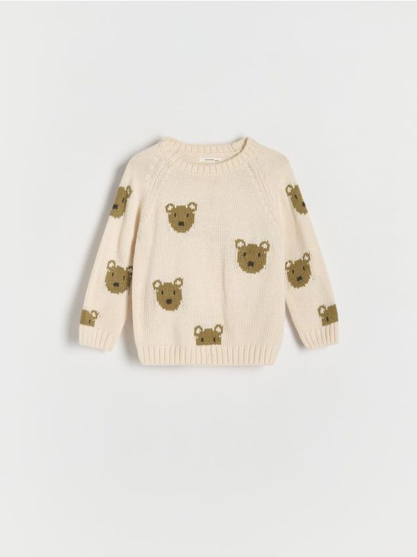 Reserved Reserved - Džemper s uzorkom - krem