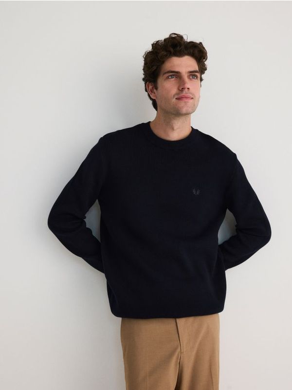 Reserved Reserved - Džemper s vezom - mornarsko plava