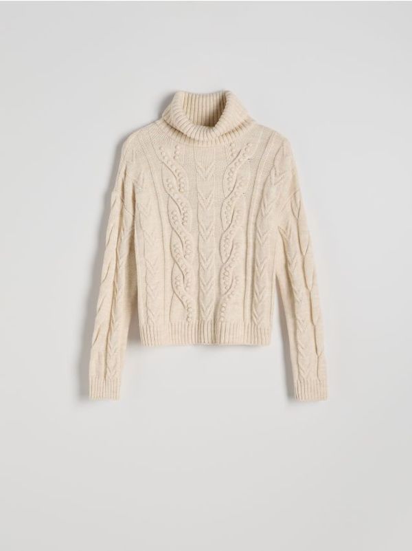 Reserved Reserved - Džemper s visokim ovratnikom - boja kože