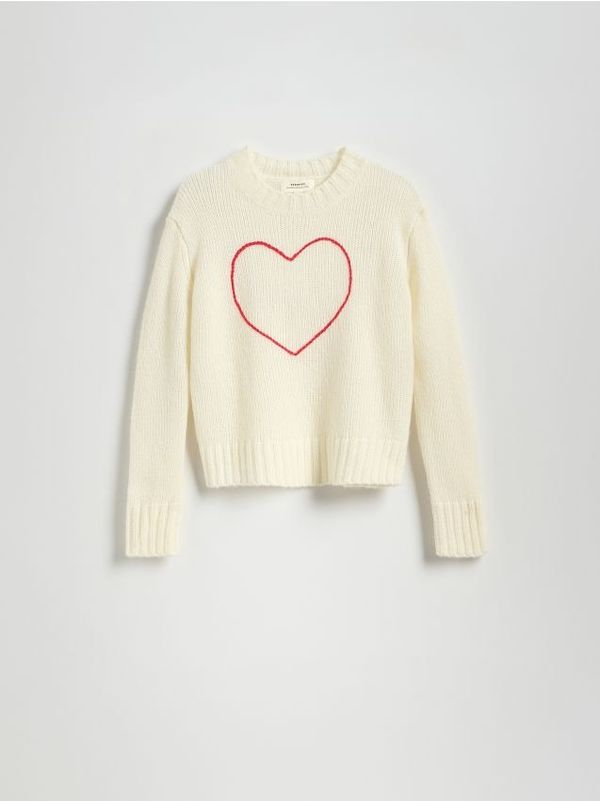 Reserved Reserved - Džemper s visokim udjelom mohera - krem