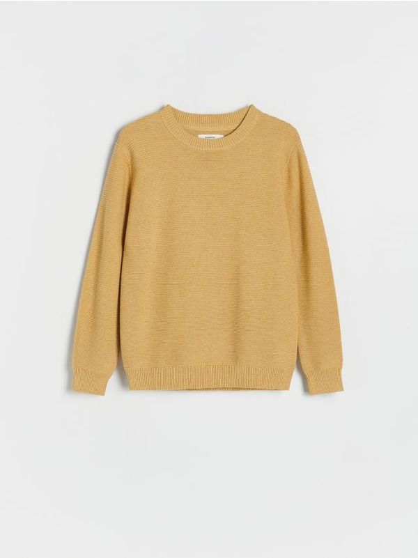 Reserved Reserved - Džemper s visokim udjelom pamuka - boja pšenice