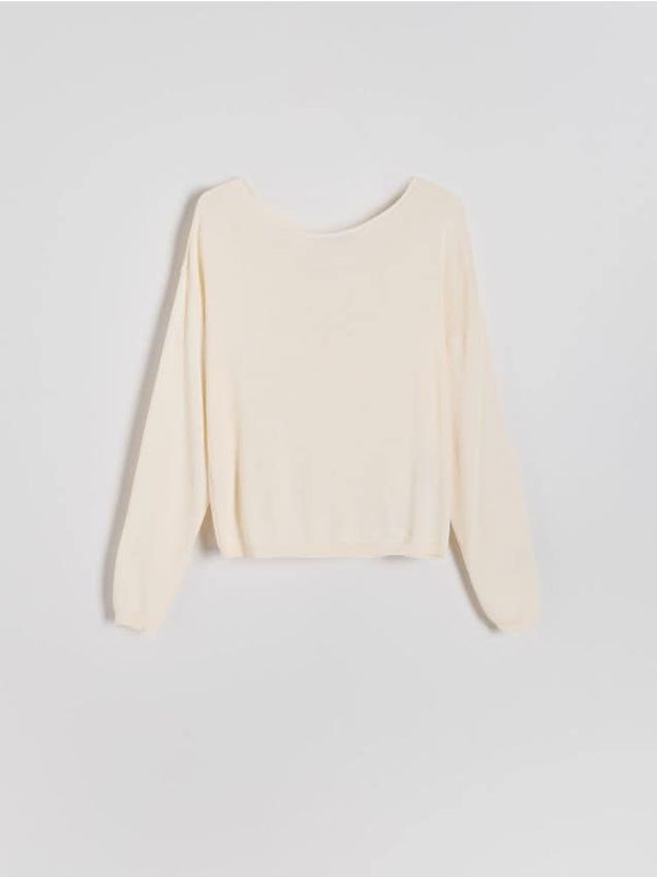 Reserved Reserved - Džemper s visokim udjelom viskoze - boja kože