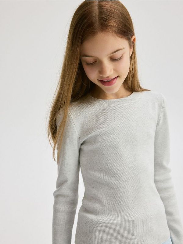 Reserved Reserved - Džemper s visokim udjelom viskoze - light grey