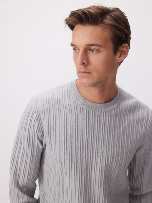 Reserved Reserved - Džemper s visokim udjelom viskoze - light grey