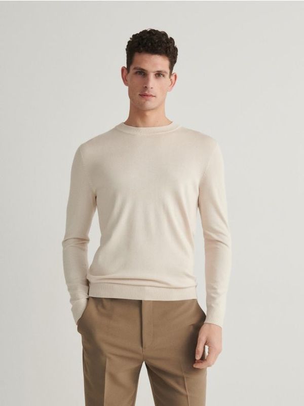 Reserved Reserved - Džemper s visokim udjelom viskoze - pastelnoružičasto