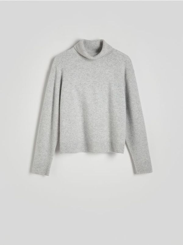 Reserved Reserved - Džemper s visokim udjelom vune i mješavinom kašmira - light grey