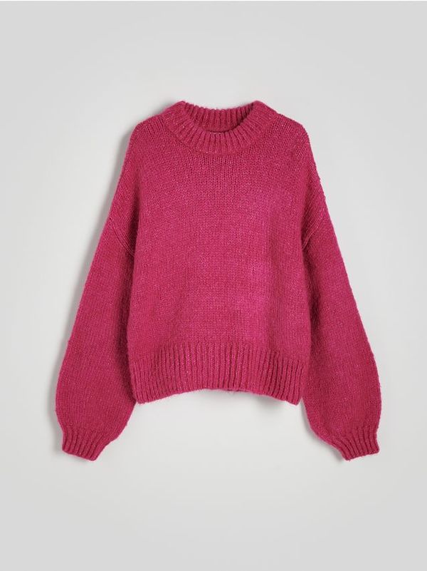 Reserved Reserved - Džemper sa spuštenom linijom ramena - purpurna boja