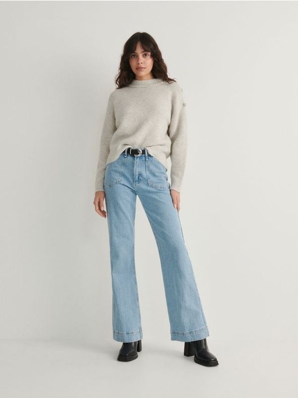 Reserved Reserved - Džemper ukrašen nakitom - bež