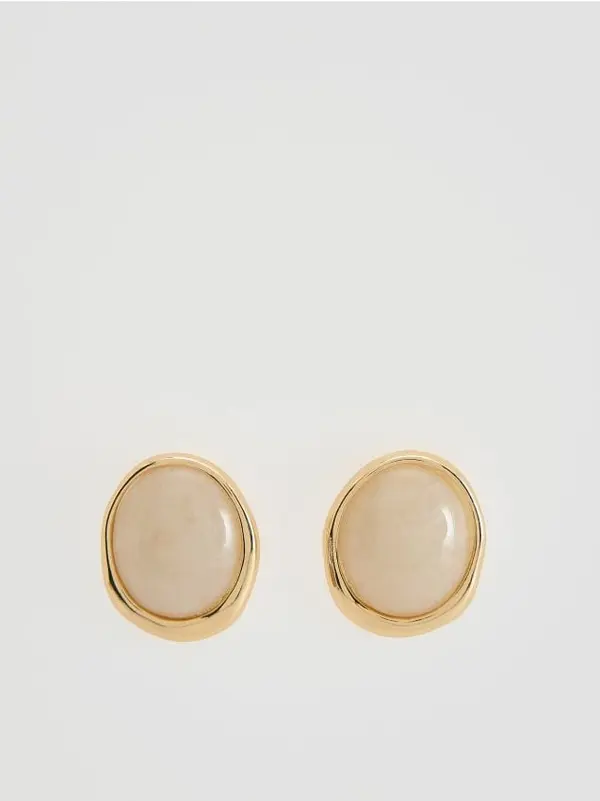 Reserved Reserved - EARRINGS - krem