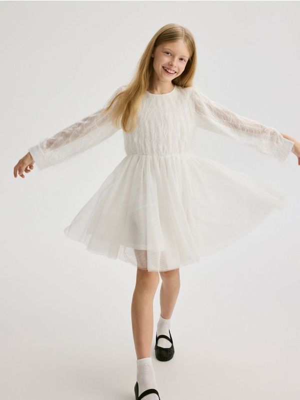 Reserved Reserved - Elegantna haljina - krem