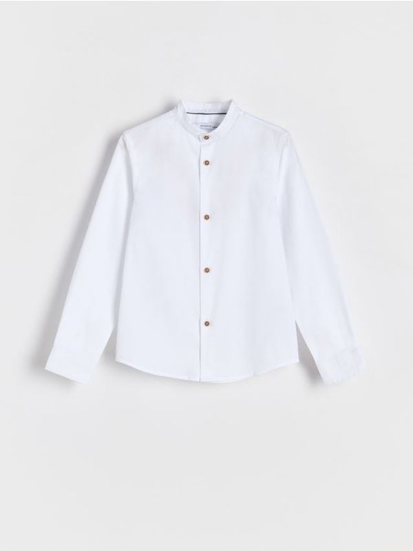 Reserved Reserved - Elegantna košulja s podignutim ovratnikom - bijela