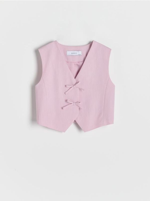 Reserved Reserved - Elegantni dugi prsluk - ružičasta