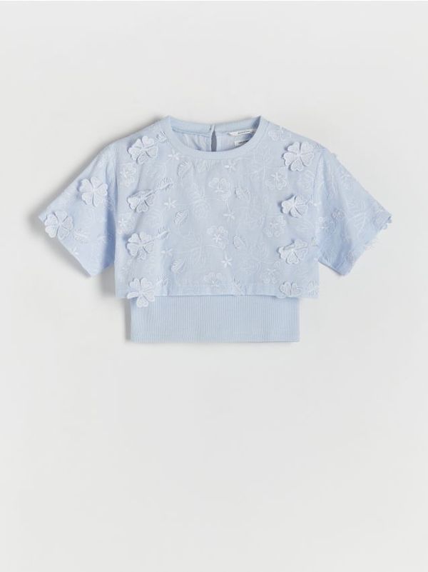 Reserved Reserved - GIRLS` BLOUSE - bljedoplavo