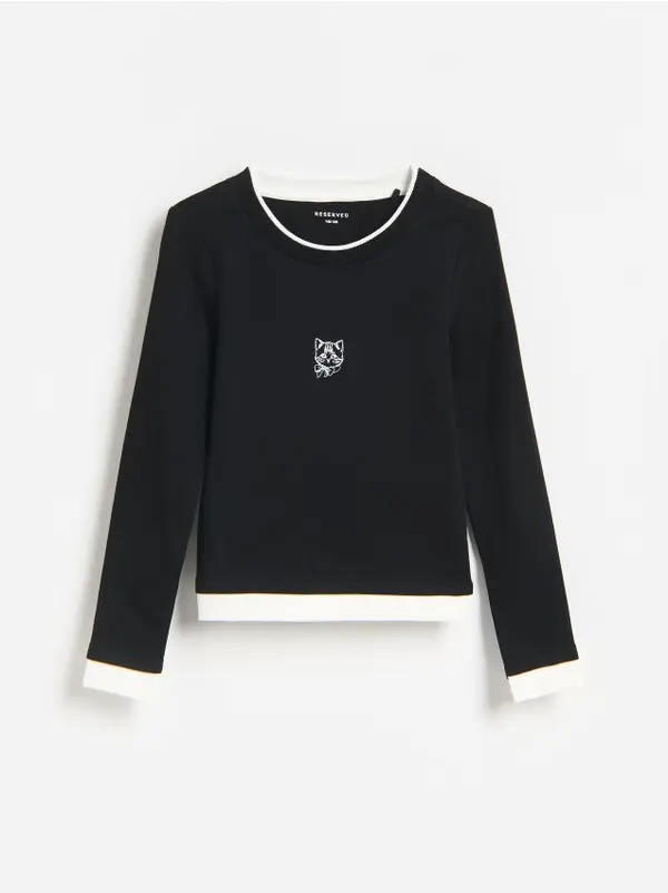 Reserved Reserved - GIRLS` BLOUSE - crno