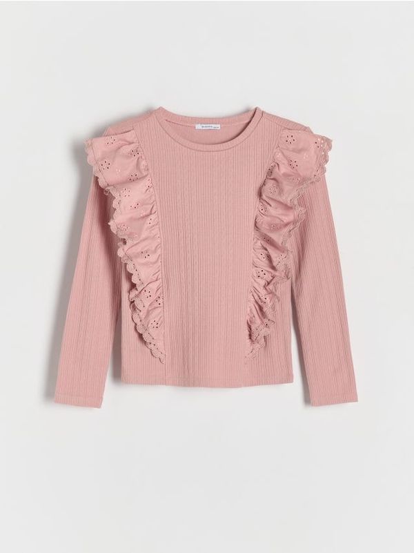 Reserved Reserved - GIRLS` BLOUSE - pastelnoružičasto