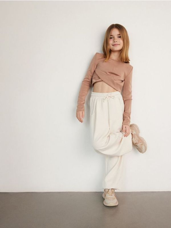 Reserved Reserved - GIRLS` BLOUSE - zlatnosmeđe