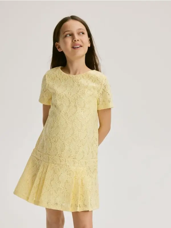Reserved Reserved - GIRLS` DRESS - svjetložuto