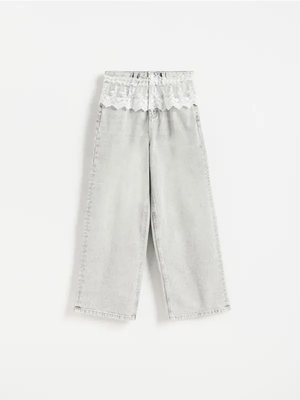 Reserved Reserved - GIRLS` JEANS TROUSERS - svijetlo siva
