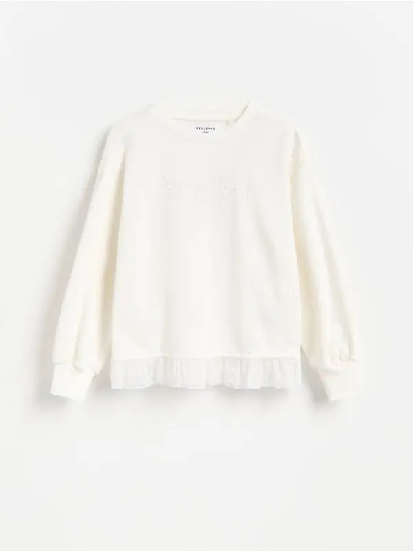 Reserved Reserved - GIRLS` JOGGING TOP - krem