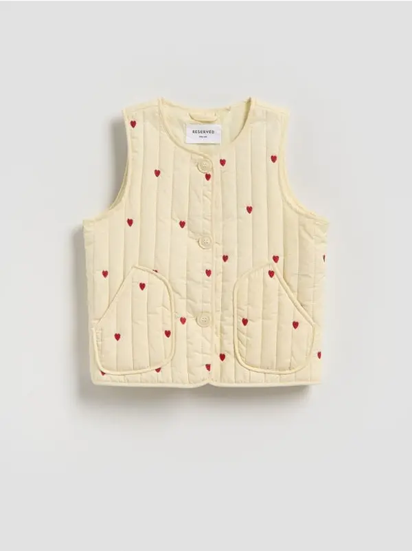 Reserved Reserved - GIRLS` OUT VEST - krem