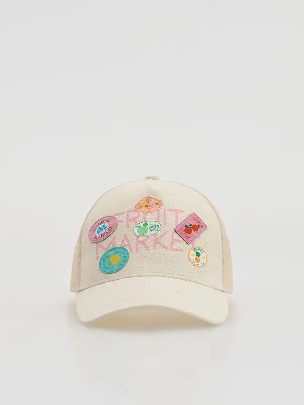 Reserved Reserved - GIRLS` PEAKED CAP - krem
