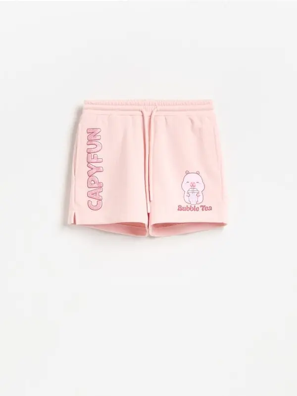 Reserved Reserved - GIRLS` SHORTS - pastelnoružičasto