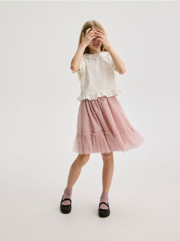 Reserved Reserved - GIRLS` SKIRT - pastelnoružičasto