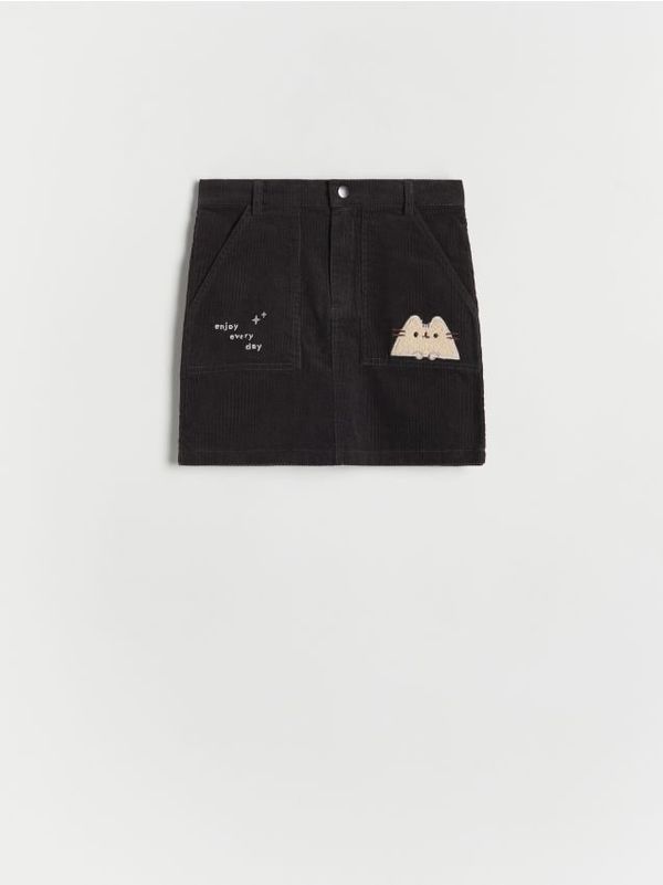 Reserved Reserved - GIRLS` SKIRT - tamnosivo