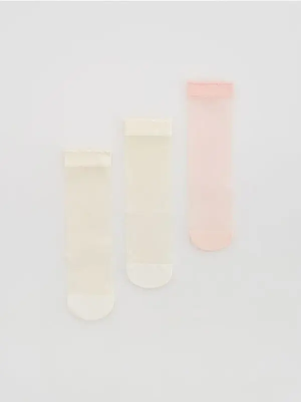 Reserved Reserved - GIRLS` SOCKS MULTI - krem