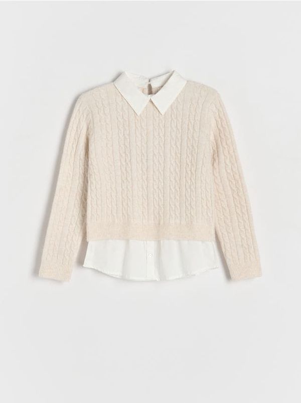 Reserved Reserved - GIRLS` SWEATER - krem