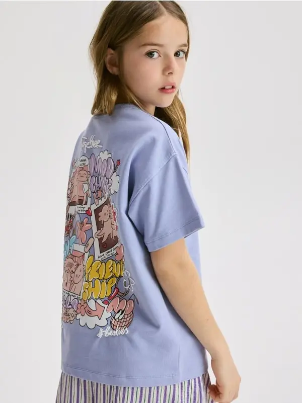 Reserved Reserved - GIRLS` T-SHIRT - boja zumbula