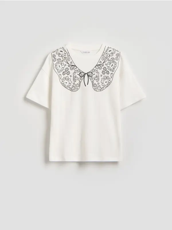 Reserved Reserved - GIRLS` T-SHIRT - krem