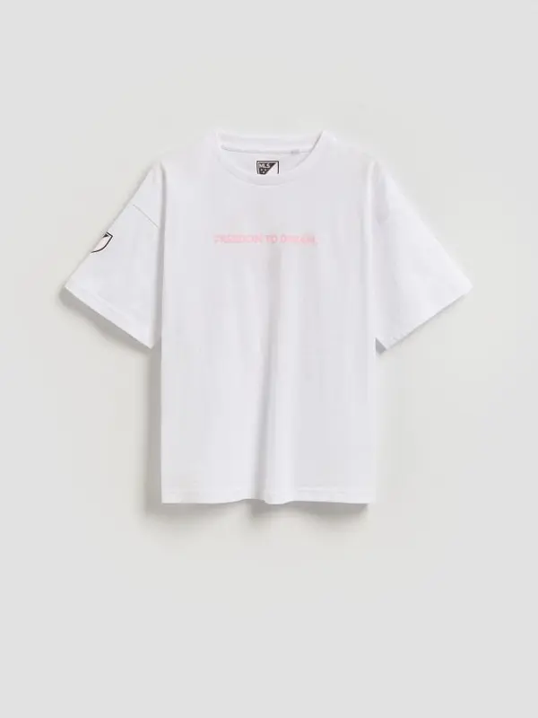 Reserved Reserved - GIRLS` T-SHIRT - krem