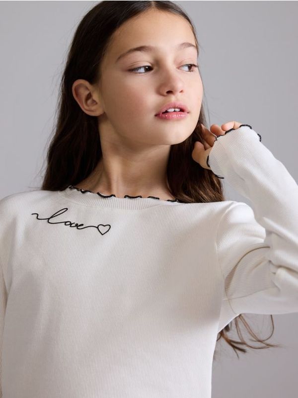 Reserved Reserved - GIRLS` T-SHIRT - krem