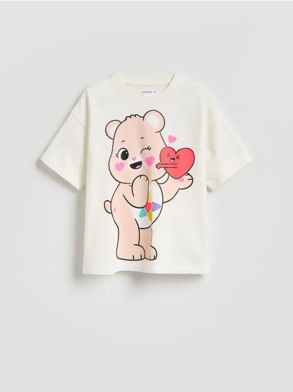 Reserved Reserved - GIRLS` T-SHIRT - krem