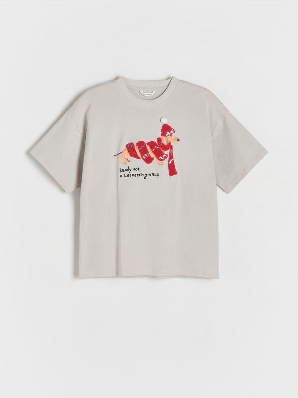 Reserved Reserved - GIRLS` T-SHIRT - light grey