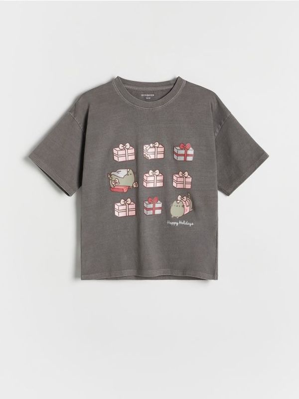 Reserved Reserved - GIRLS` T-SHIRT - tamnosivo