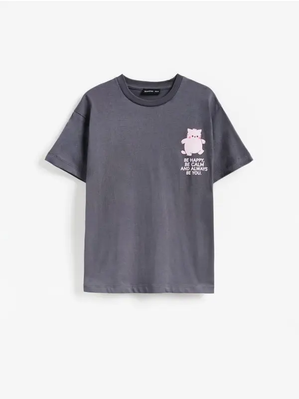 Reserved Reserved - GIRLS` T-SHIRT - tamnosivo