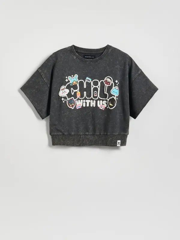 Reserved Reserved - GIRLS` T-SHIRT - tamnosivo