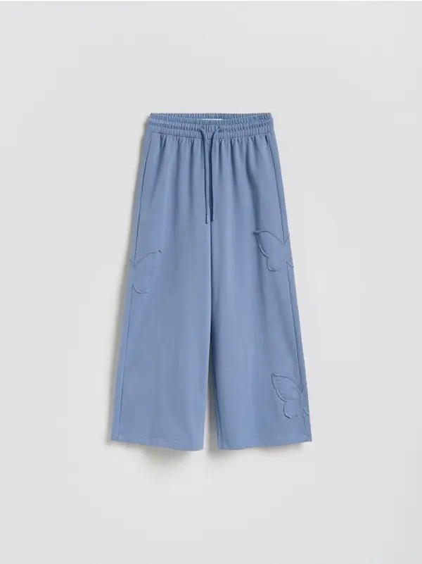 Reserved Reserved - GIRLS` TROUSERS - mornarsko plava